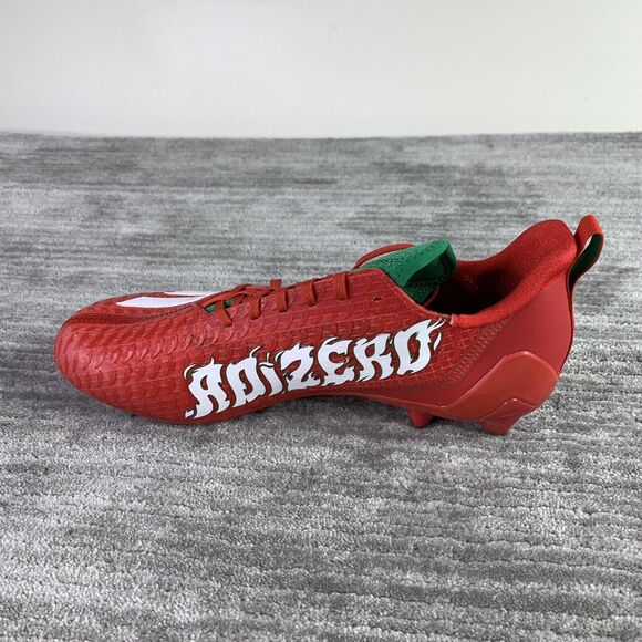 Adidas Adizero Football Cleats Mens 12 \'Sriracha\' Red Green NEW